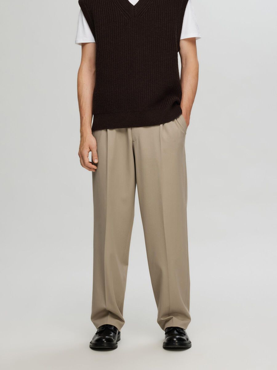 Selected 220 LOOSE FIT HOSE, Greige, highres - 16097529_Greige_003.jpg