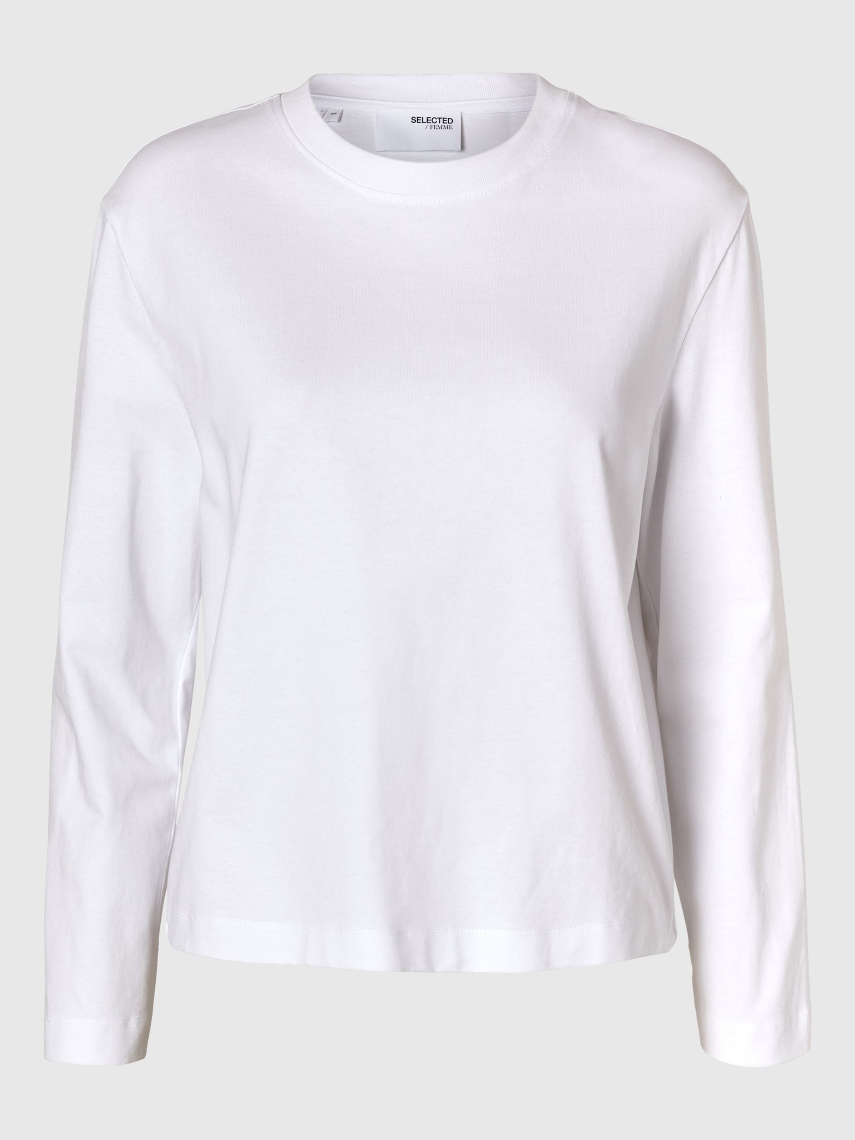 LONG-SLEEVED BOXY T-SHIRT, Bright White, highres