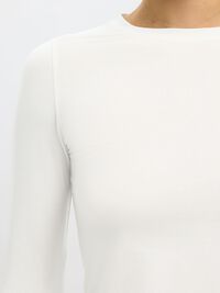 BASIC T-SHIRT MET LANGE MOUWEN, Snow White, highres