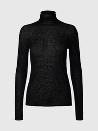 MERINO WOOL TURTLENECK, Black, highres