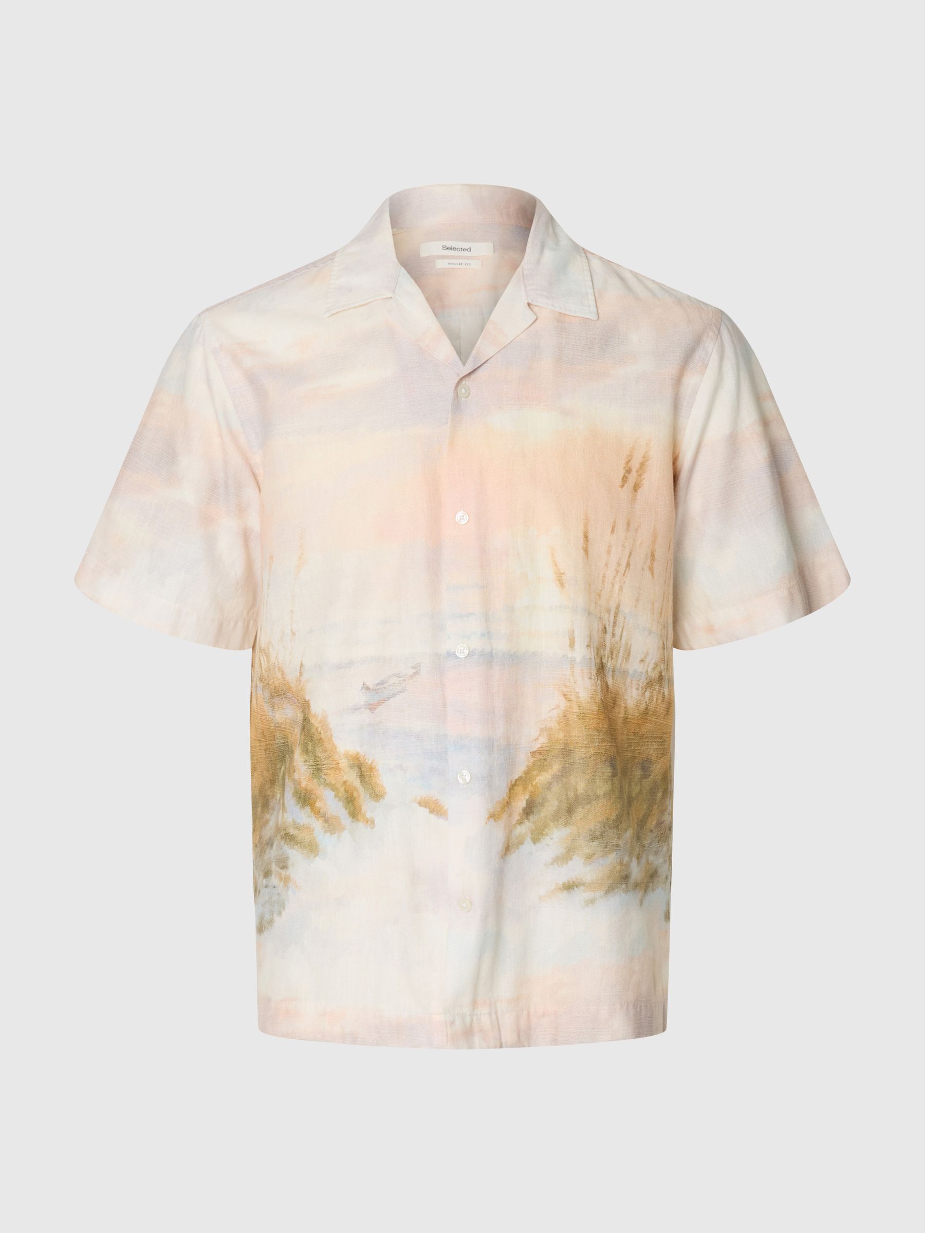 REGULAR FIT SHORT SLEEVED SHIRT, Dusty Blue, highres