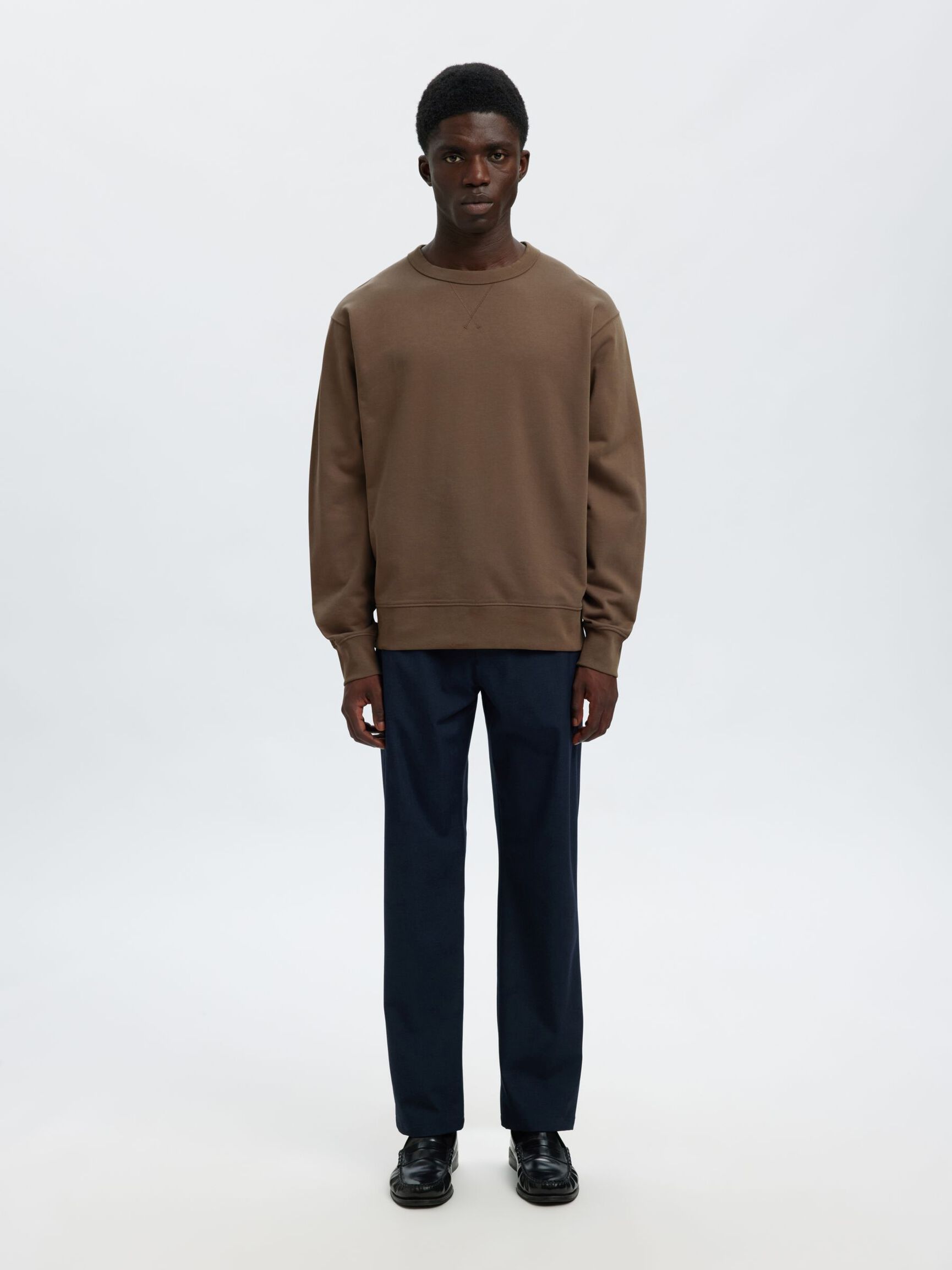 100% COTTON SWEATSHIRT, Chocolate Chip, highres