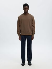 100% COTTON SWEATSHIRT, Chocolate Chip, highres