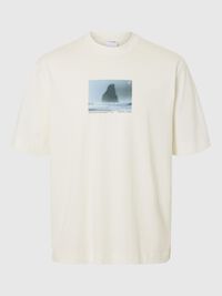 IMPRIMÉ T-SHIRT RAS DU COU, Egret, highres