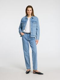 HELLBLAUE STRAIGHT FIT JEANS, Light Blue Denim, highres