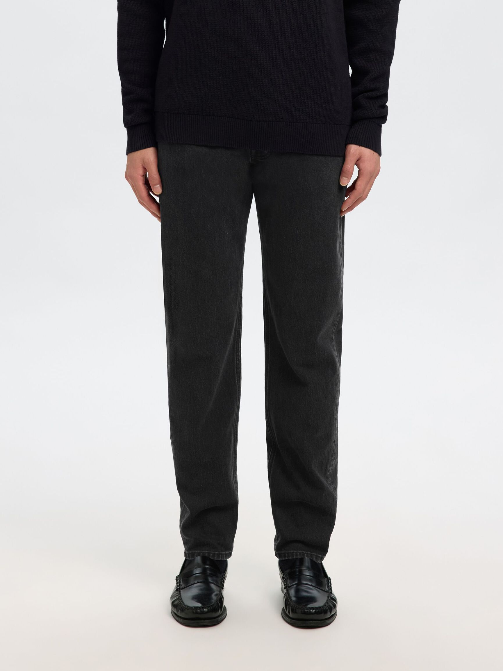 175 SLIM FIT JEANS, Black Denim, highres