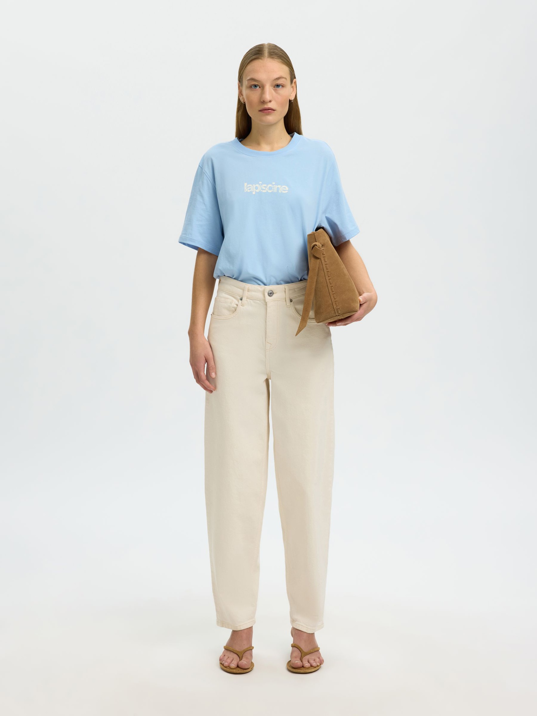 T-SHIRT GIROCOLLO, Cashmere Blue, highres