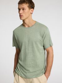 LINNEN T-SHIRT, Iceberg Green, highres