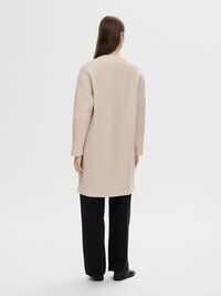 WOLL STRICKJACKE, Oatmeal, highres