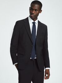 SLIM FIT WOLMIX BLAZER, Black, highres