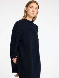 LAINE MÉLANGÉE MINI-ROBE, Dark Sapphire, highres