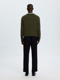 RELAXED FIT  KNITTED PULLOVER, Forest Night, highres
