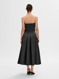 HOGE TAILLE MAXI ROK, Black, highres
