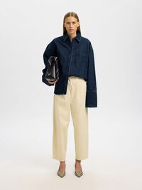 OVERSIZED JEANSHEMD, Dark Blue Denim, highres