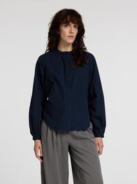 100 % COTON CHEMISE À MANCHES LONGUES, Dark Sapphire, highres