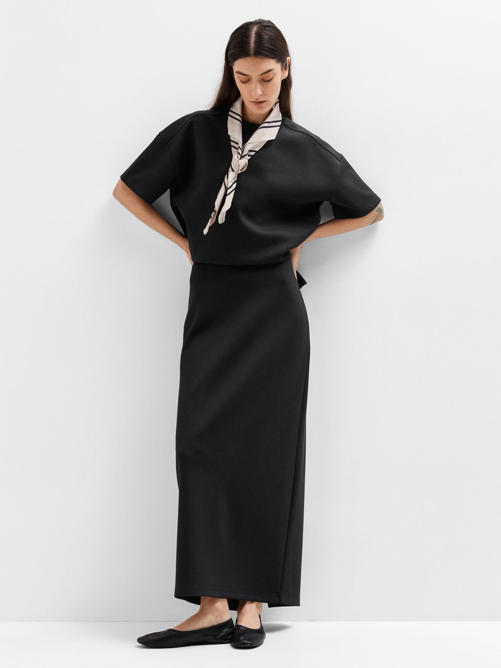 SPÓDNICA MAXI, Black, highres