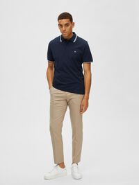 KORTÆRMET POLO, Navy Blazer, highres