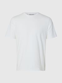 T-SHIRT MET RONDE HALS, Bright White, highres