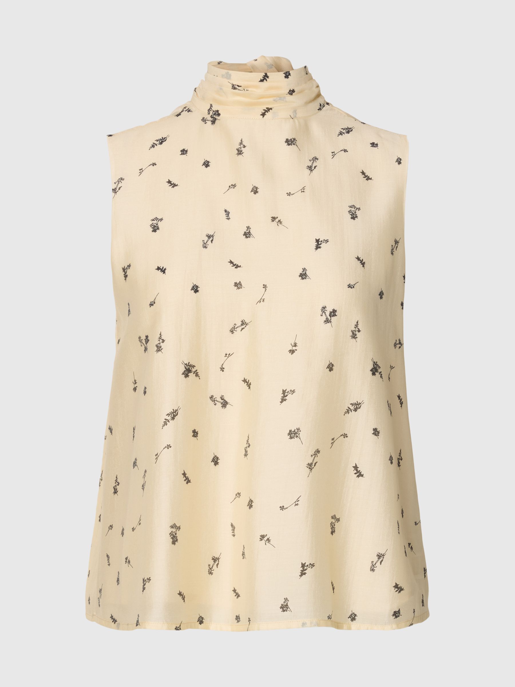 PRINTED SLEEVELESS TOP, Angora, highres