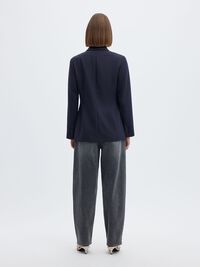 VISCOSE BLEND CLASSIC BLAZER, Dark Sapphire, highres