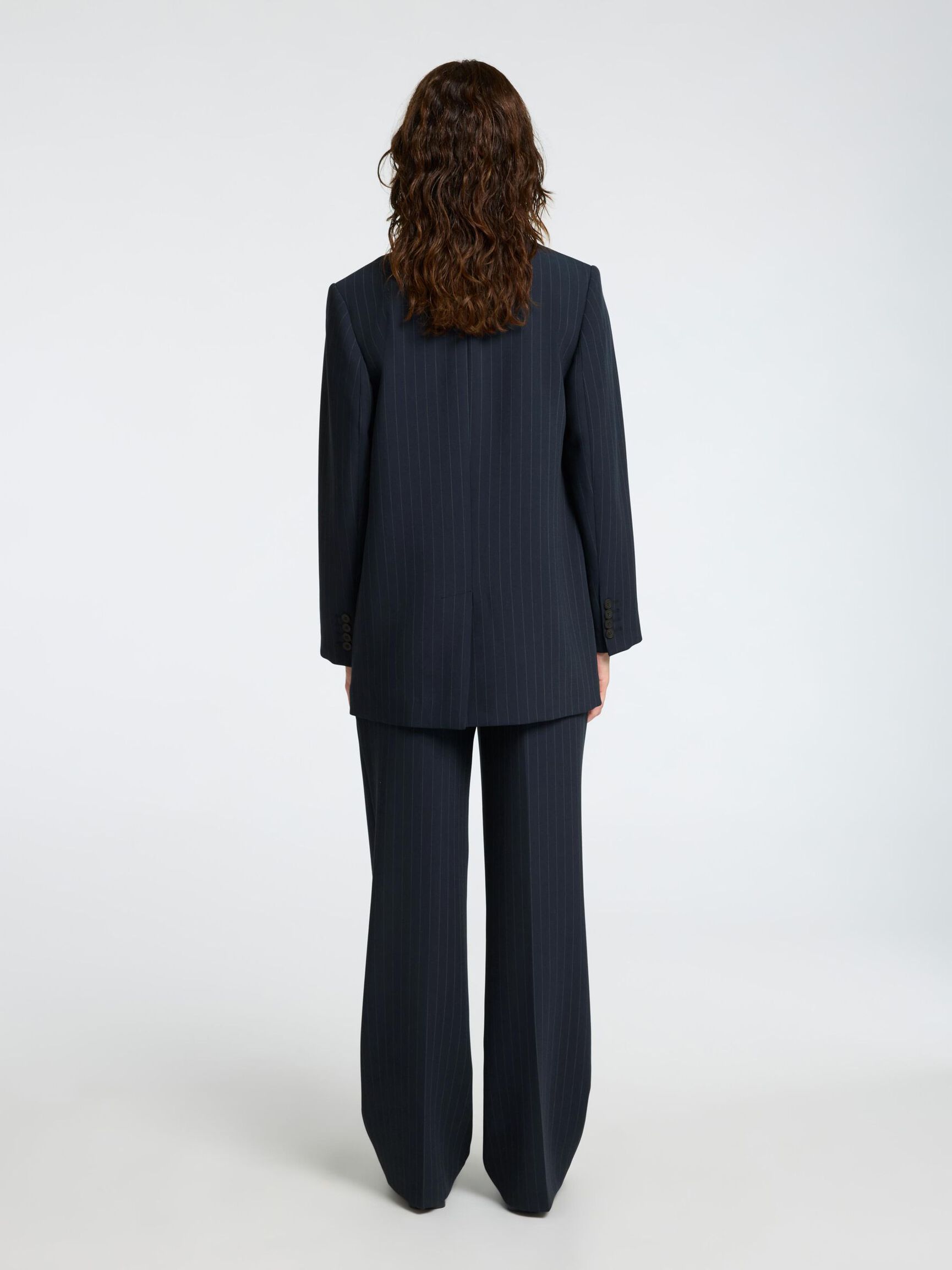 VISCOSE MÉLANGÉE BLAZER SURDIMENSIONNÉ, Dark Sapphire, highres