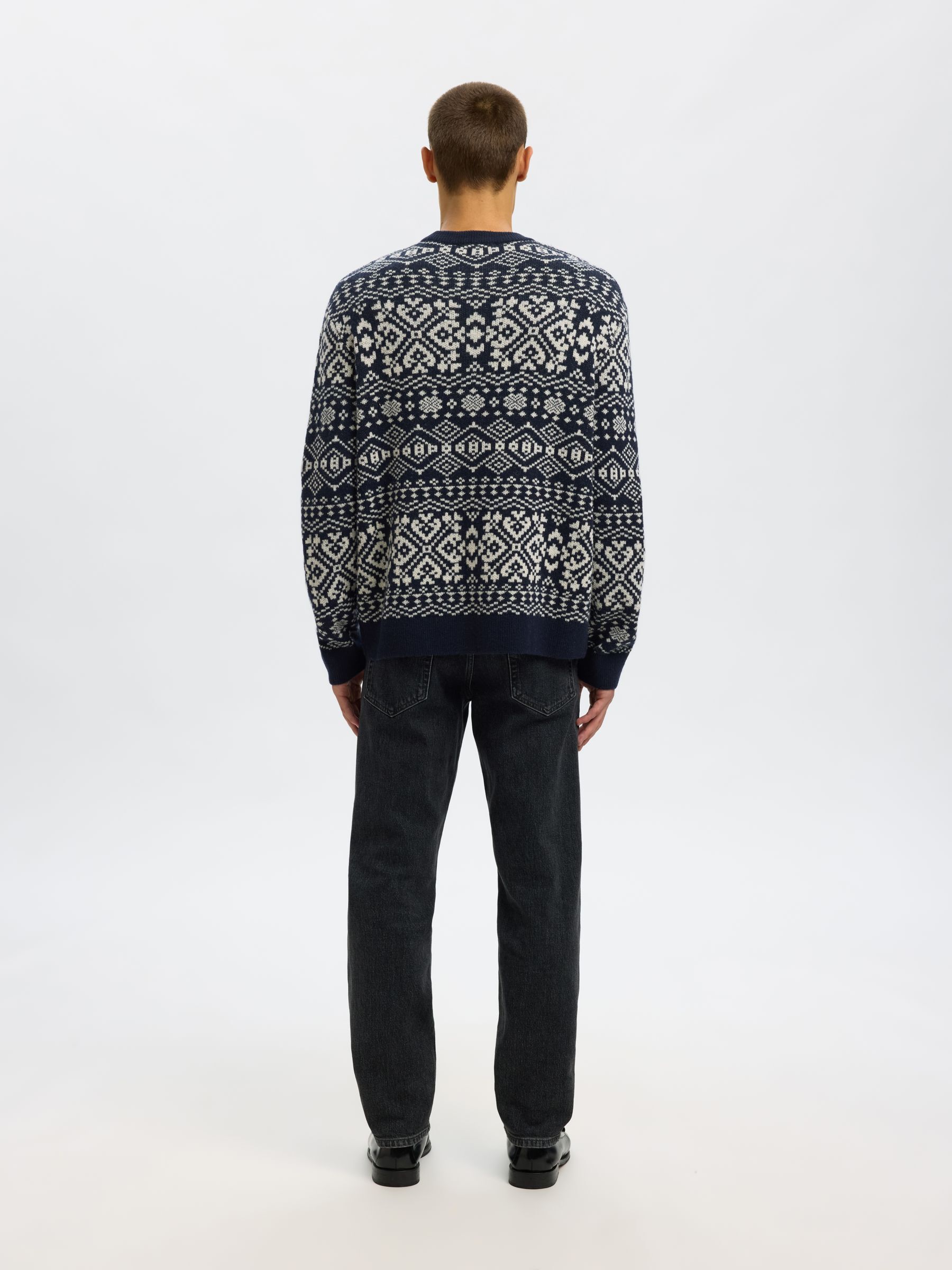 WOLLMIX PULLOVER MIT RUNDHALSAUSSCHNITT, Sky Captain, highres