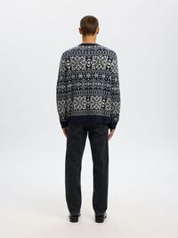 WOLLMIX PULLOVER MIT RUNDHALSAUSSCHNITT, Sky Captain, highres