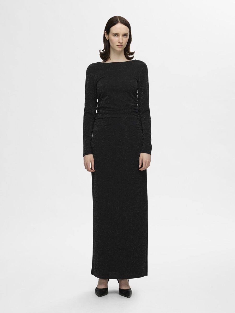 Selected OMKEERBAAR GLITTER MAXI JURK, Black, highres - 16094971_Black_003.jpg