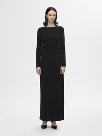 REVERSIBLE GLITTER MAXI DRESS, Black, highres