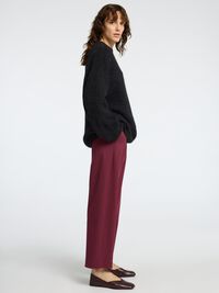 OVERSIZED WOOL BLEND JUMPER, Black, highres