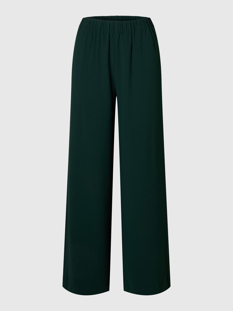 Selected CLASSIC WIDE-LEG TROUSERS, Scarab, highres - 16089910_Scarab_001.jpg