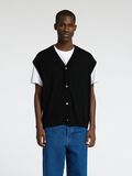 Selected 100% MERINOWOL GEBREID GILET, Black, highres - 16097815_Black_003.jpg