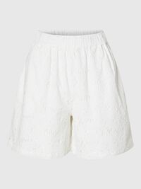 BRODERIE ANGLAISE SHORTS, Snow White, highres