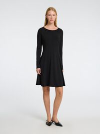 LANGARM MINIKLEID, Black, highres