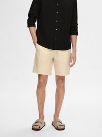 SEERSUCKER SHORTS, Oatmeal, highres