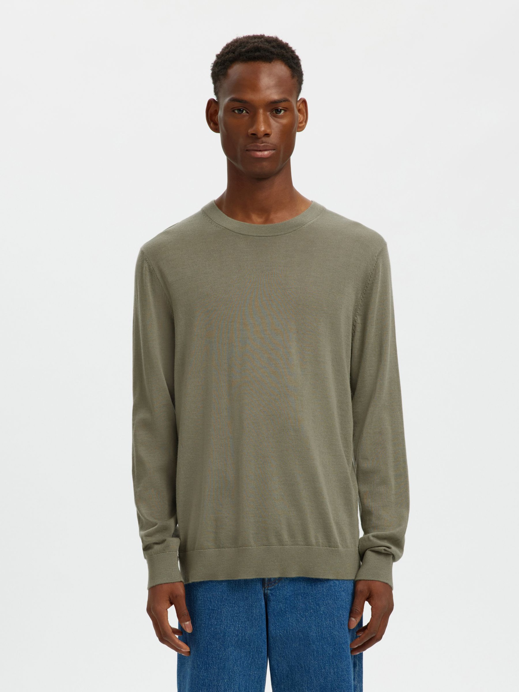 100 % LAINE MÉRINOS PULLOVER, Vetiver, highres