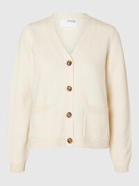 100% ULD CARDIGAN, Birch, highres