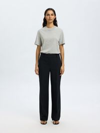 OPSTAANDE KRAAG T-SHIRT, Light Grey Melange, highres