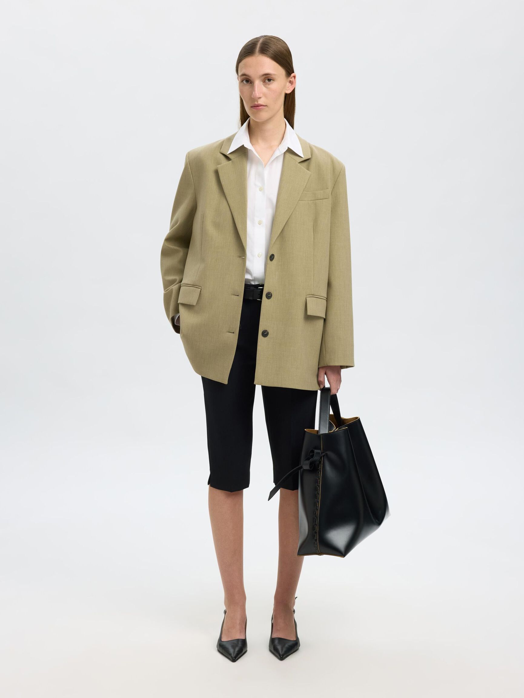 MET STRUCTUUR OVERSIZED BLAZER, Slate Green, highres
