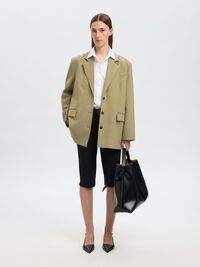 MET STRUCTUUR OVERSIZED BLAZER, Slate Green, highres
