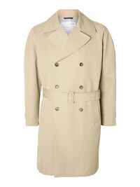 DOUBLE-BREASTED TRENCH COAT, Chinchilla, highres