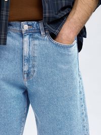 LIGHT WASH DENIM SHORTS, Light Blue Denim, highres