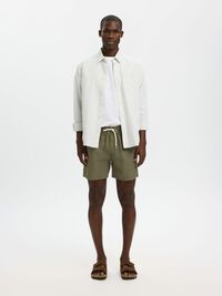 SEERSUCKER SHORT DE BAIN, Deep Lichen Green, highres