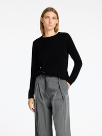 100% KASCHMIR PULLOVER, Black, highres