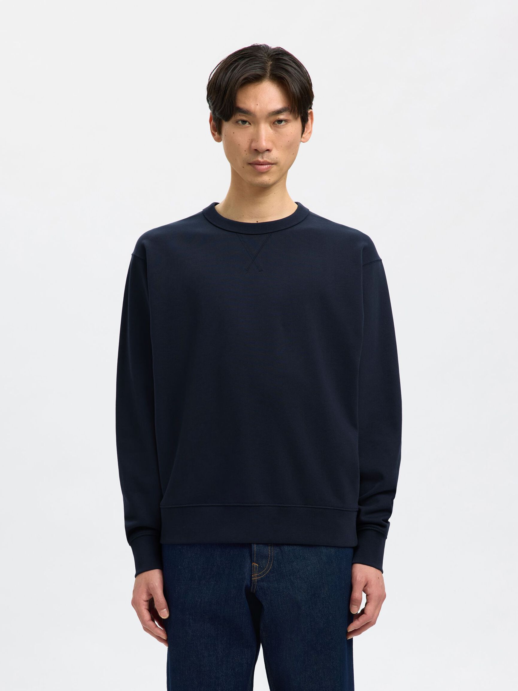 100% BOMULD SWEATSHIRT, Dark Sapphire, highres