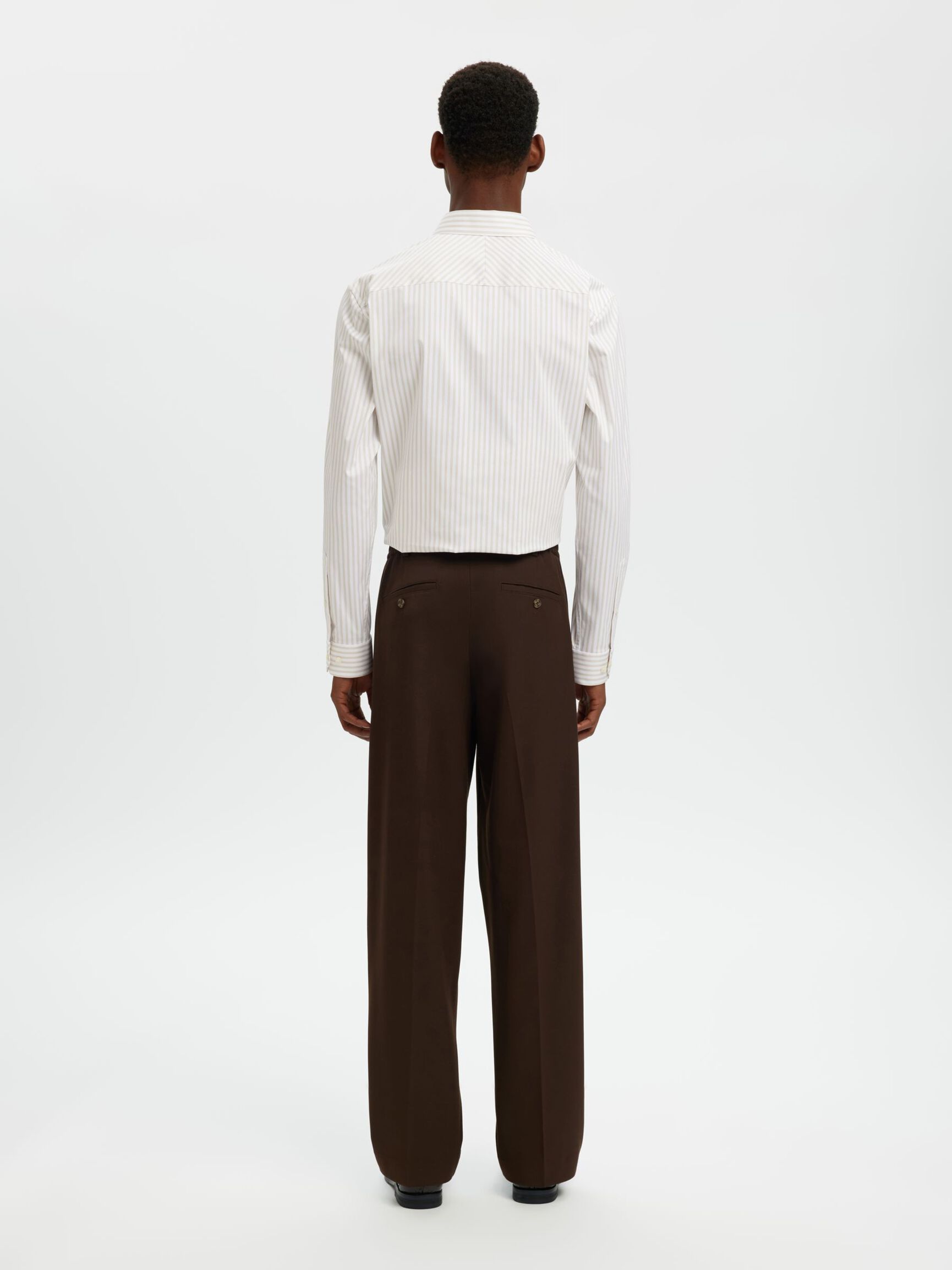 SLIM FIT SKJORTE, Sand, highres