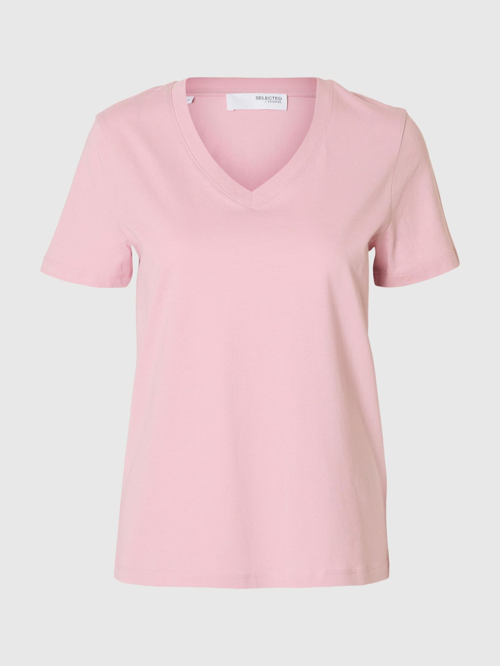 CLASSIC V-NECK T-SHIRT, Bleached Mauve, highres