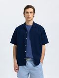 Selected SHORT SLEEVED DENIM SHIRT, Dark Blue Denim, highres - 16097694_DarkBlueDenim_003.jpg