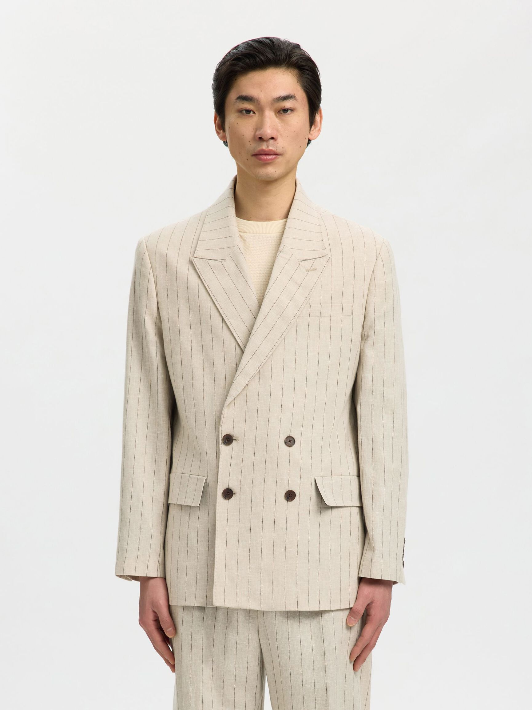 RELAXED FIT BLAZER, Oatmeal, highres