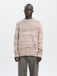 REGULAR FIT  KNITTED PULLOVER, Egret, highres